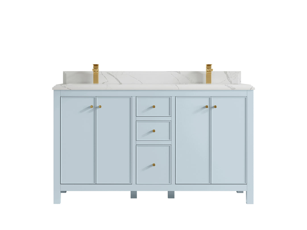 Chicago 60 in. W x 22 in. D Double Sink Bathroom Vanity