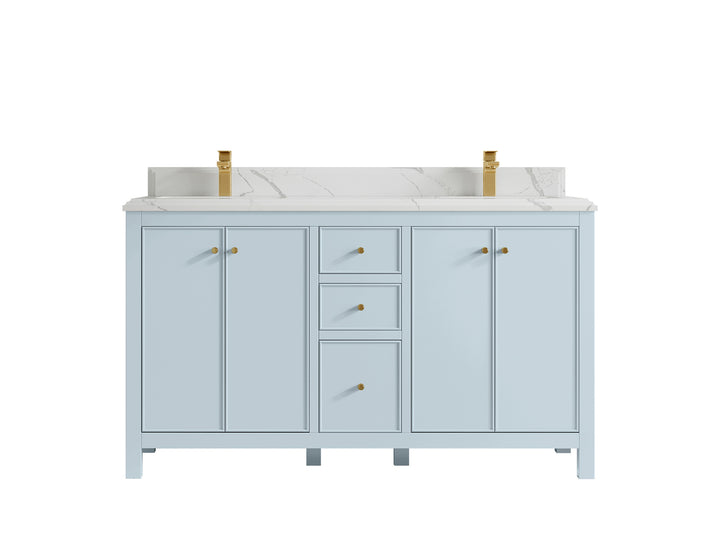 Chicago 60 in. W x 22 in. D Double Sink Bathroom Vanity - photo 25