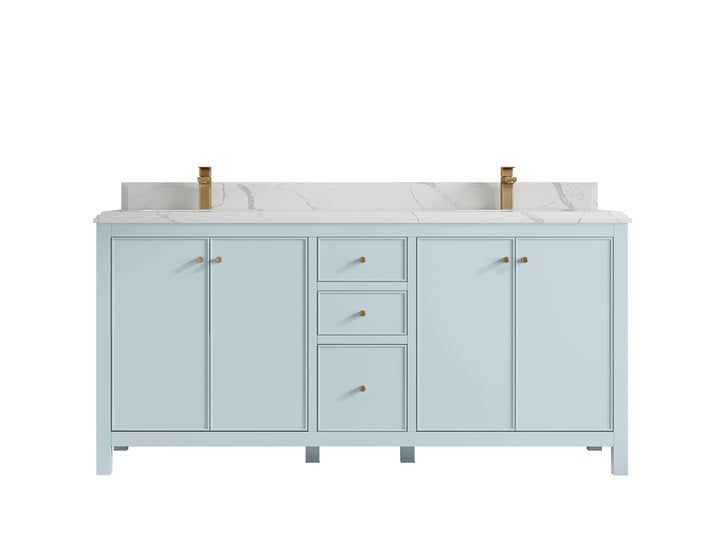 Chicago 72 in. W x 22 in. D Double Sink Bathroom Vanity - photo 25