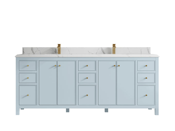 Chicago 84 in. W x 22 in. D Double Sink Bathroom Vanity - photo 25