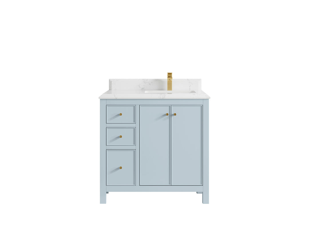 Chicago 36 in. W x 22 in. D Right Offset Sink Bathroom Vanity