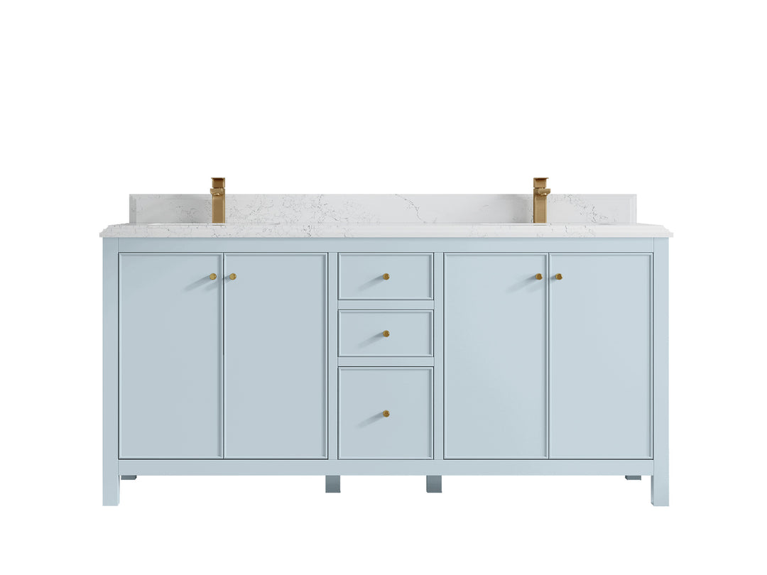Chicago 72 in. W x 22 in. D Double Sink Bathroom Vanity