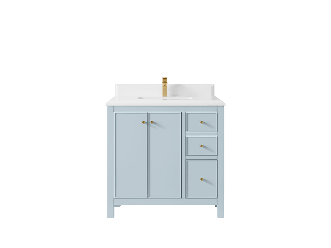 Chicago 36 in. W x 22 in. D Center Sink Bathroom Vanity