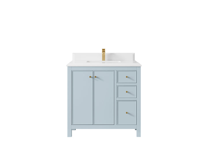 Chicago 36 in. W x 22 in. D Center Sink Bathroom Vanity - photo 29