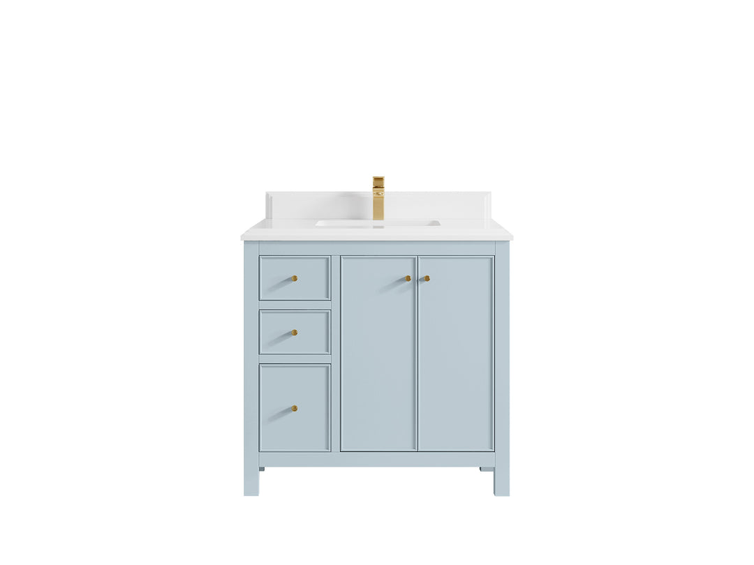 Chicago 36 in. W x 22 in. D Center Sink Bathroom Vanity