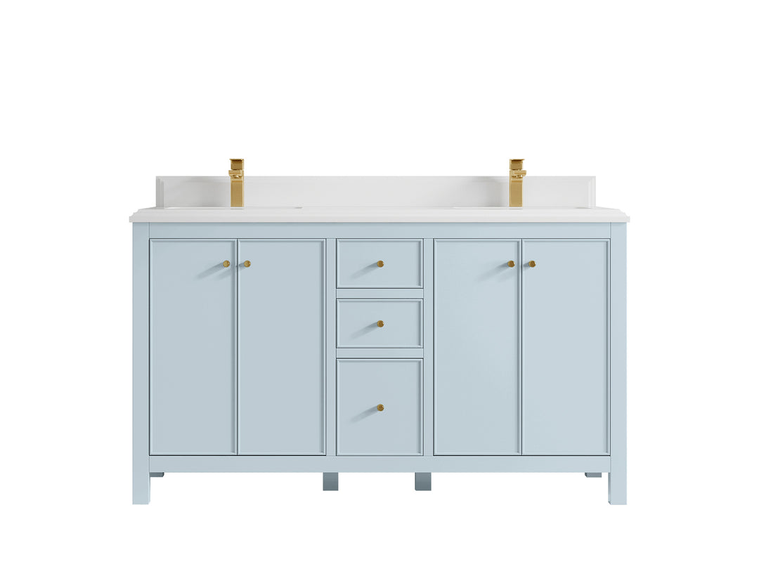Chicago 60 in. W x 22 in. D Double Sink Bathroom Vanity