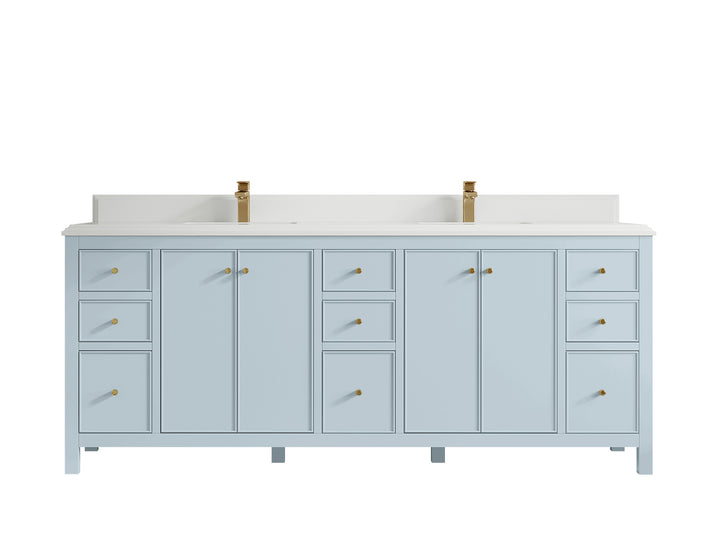 Chicago 84 in. W x 22 in. D Double Sink Bathroom Vanity - photo 29