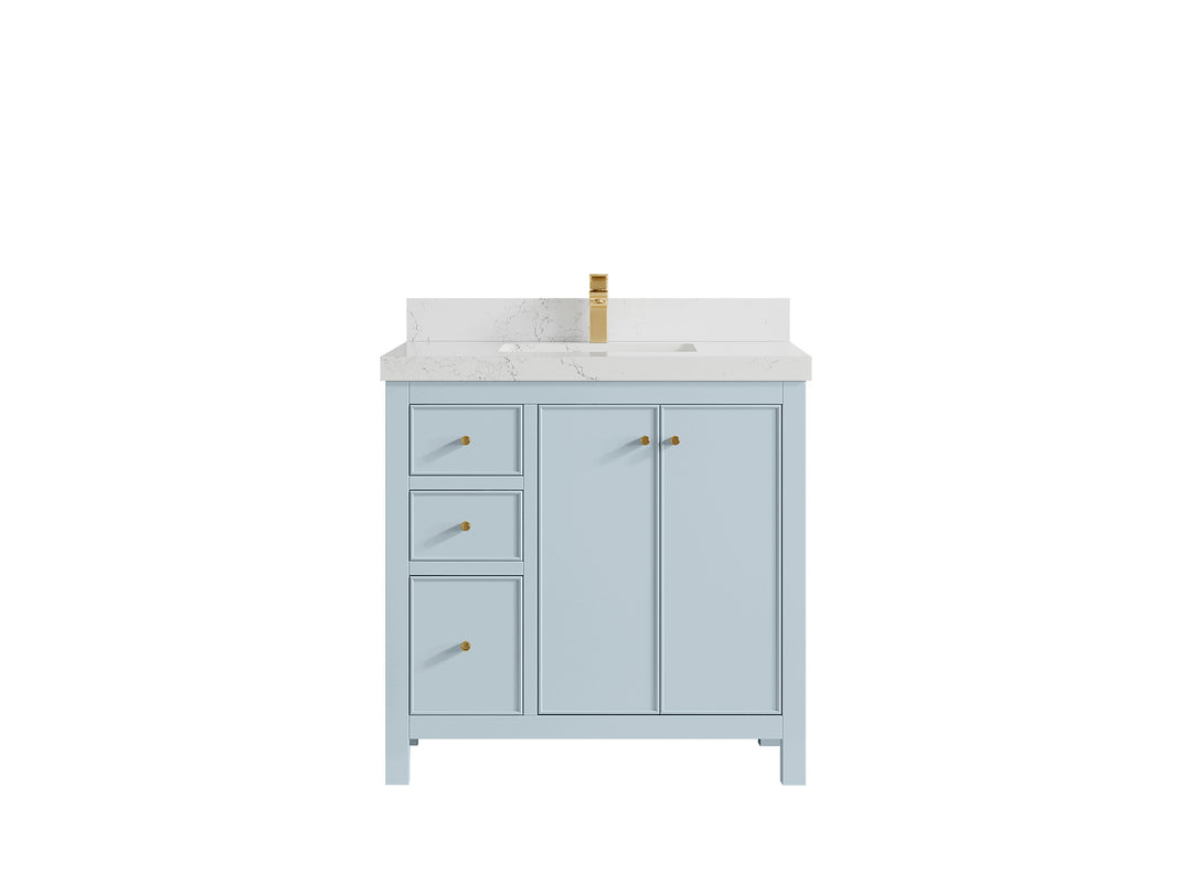 Chicago 36 in. W x 22 in. D Center Sink Bathroom Vanity