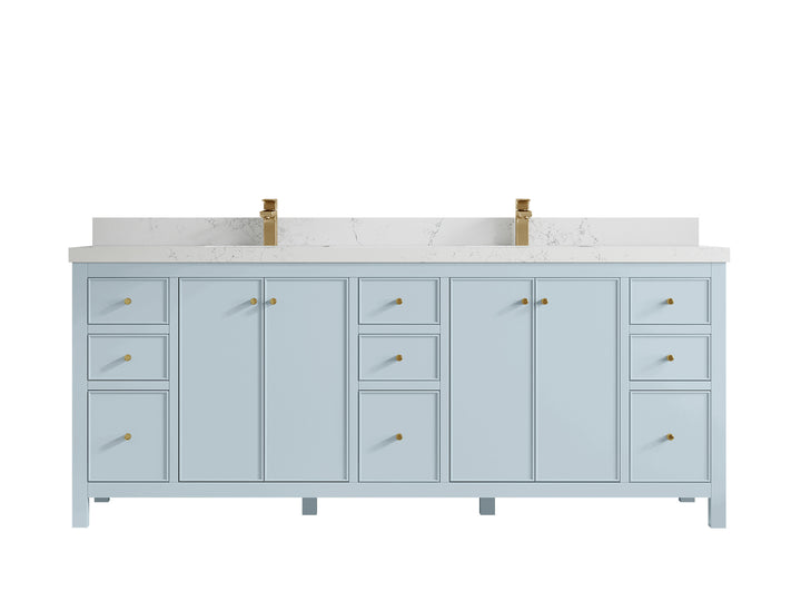 Chicago 84 in. W x 22 in. D Double Sink Bathroom Vanity - photo 31