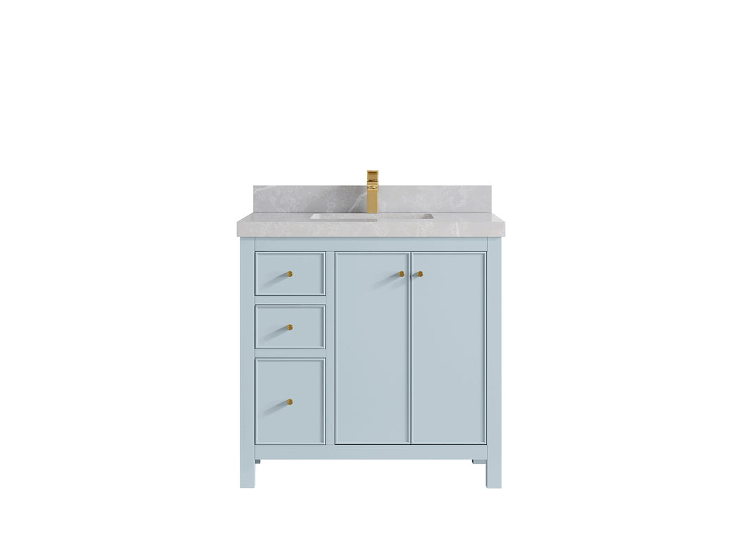 Chicago 36 in. W x 22 in. D Center Sink Bathroom Vanity