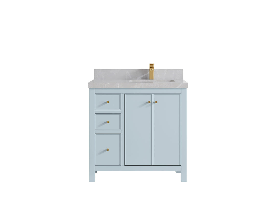 Chicago 36 in. W x 22 in. D Right Offset Sink Bathroom Vanity