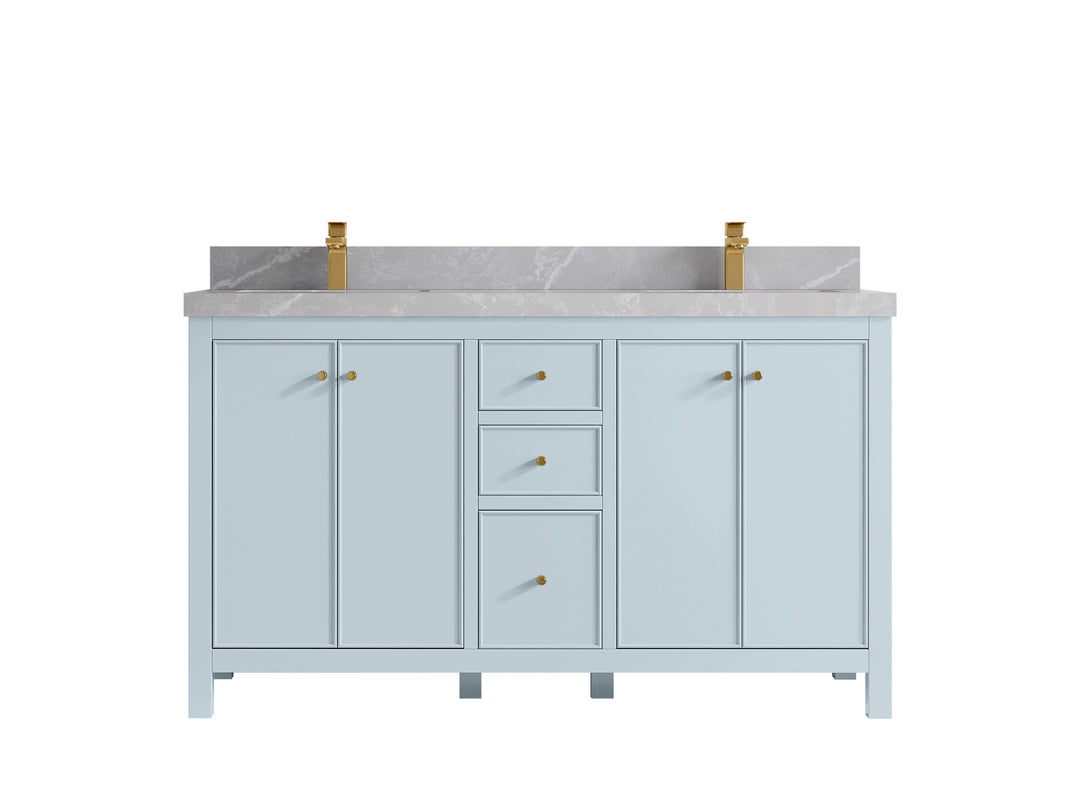 Chicago 60 in. W x 22 in. D Double Sink Bathroom Vanity