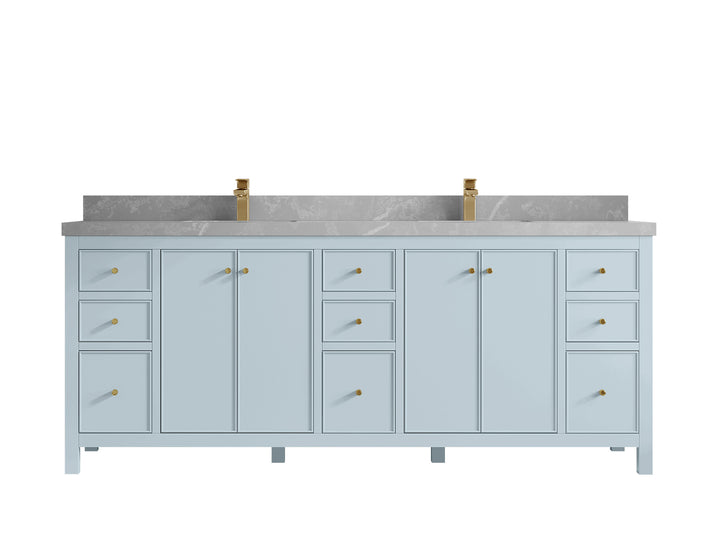 Chicago 84 in. W x 22 in. D Double Sink Bathroom Vanity - photo 33