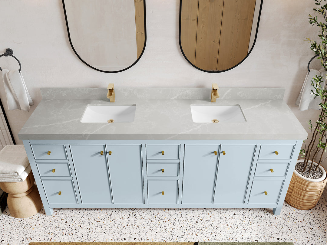 Chicago 84 in. W x 22 in. D Double Sink Bathroom Vanity
