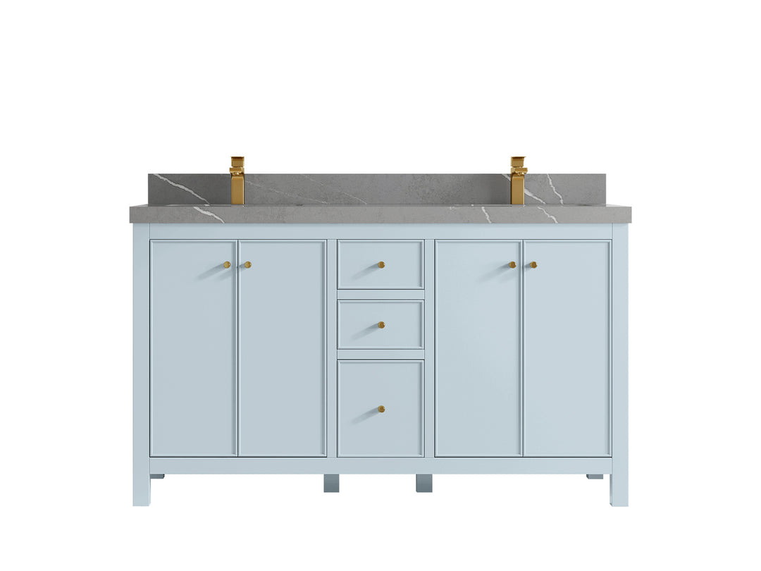 Chicago 60 in. W x 22 in. D Double Sink Bathroom Vanity