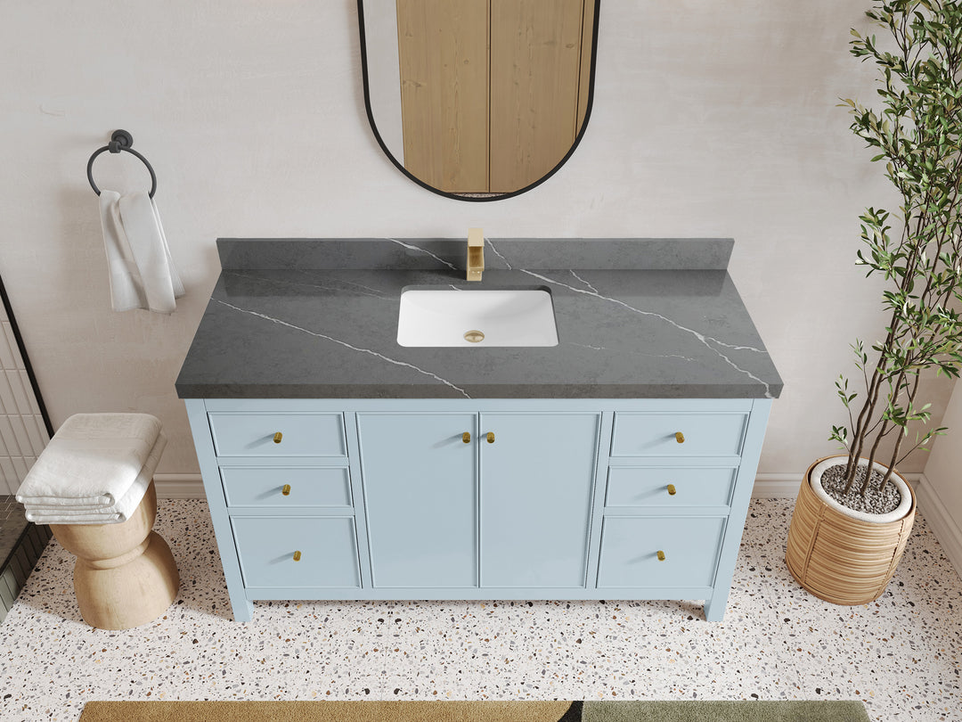 Chicago 60 in. W x 22 in. D Single Sink Bathroom Vanity