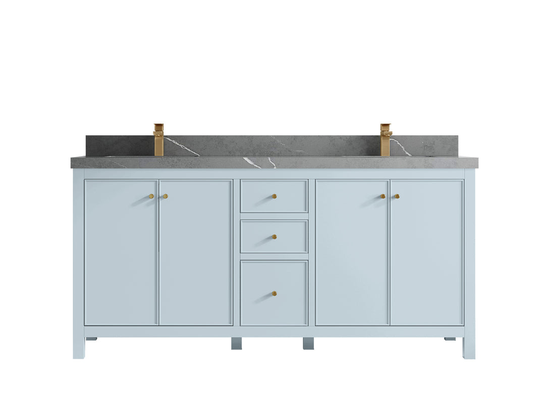 Chicago 72 in. W x 22 in. D Double Sink Bathroom Vanity