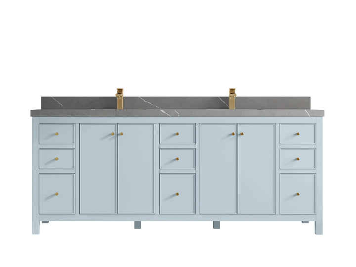 Chicago 84 in. W x 22 in. D Double Sink Bathroom Vanity - photo 35