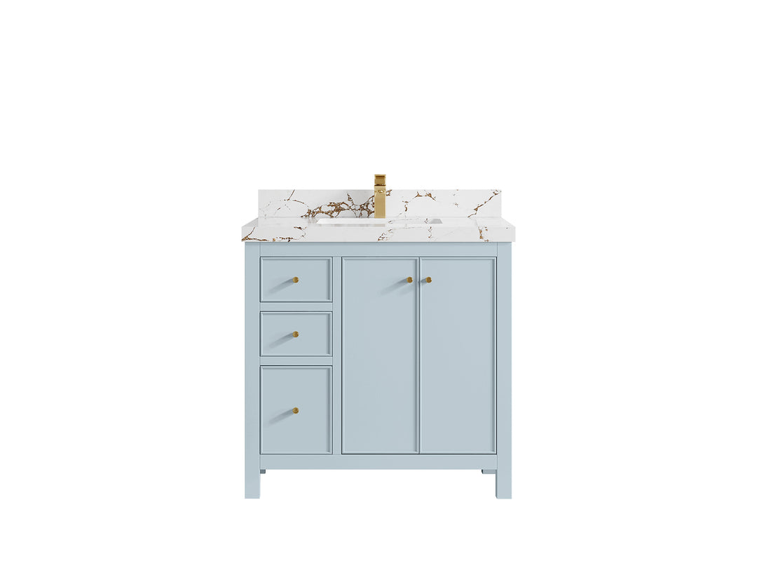 Chicago 36 in. W x 22 in. D Center Sink Bathroom Vanity