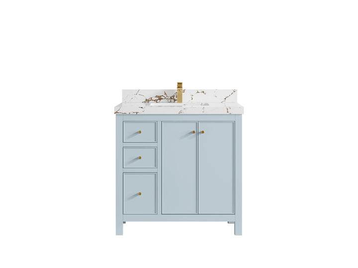 Chicago 36 in. W x 22 in. D Center Sink Bathroom Vanity - photo 37
