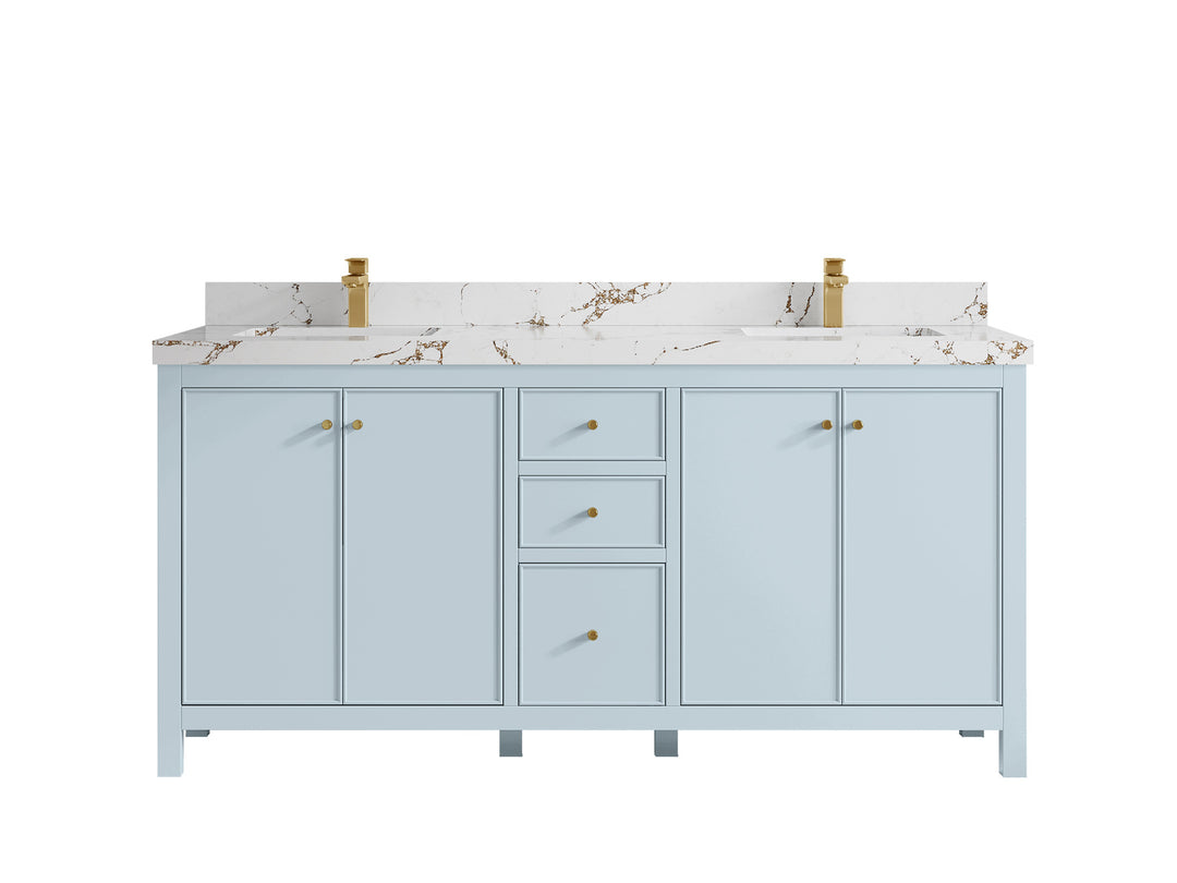 Chicago 72 in. W x 22 in. D Double Sink Bathroom Vanity