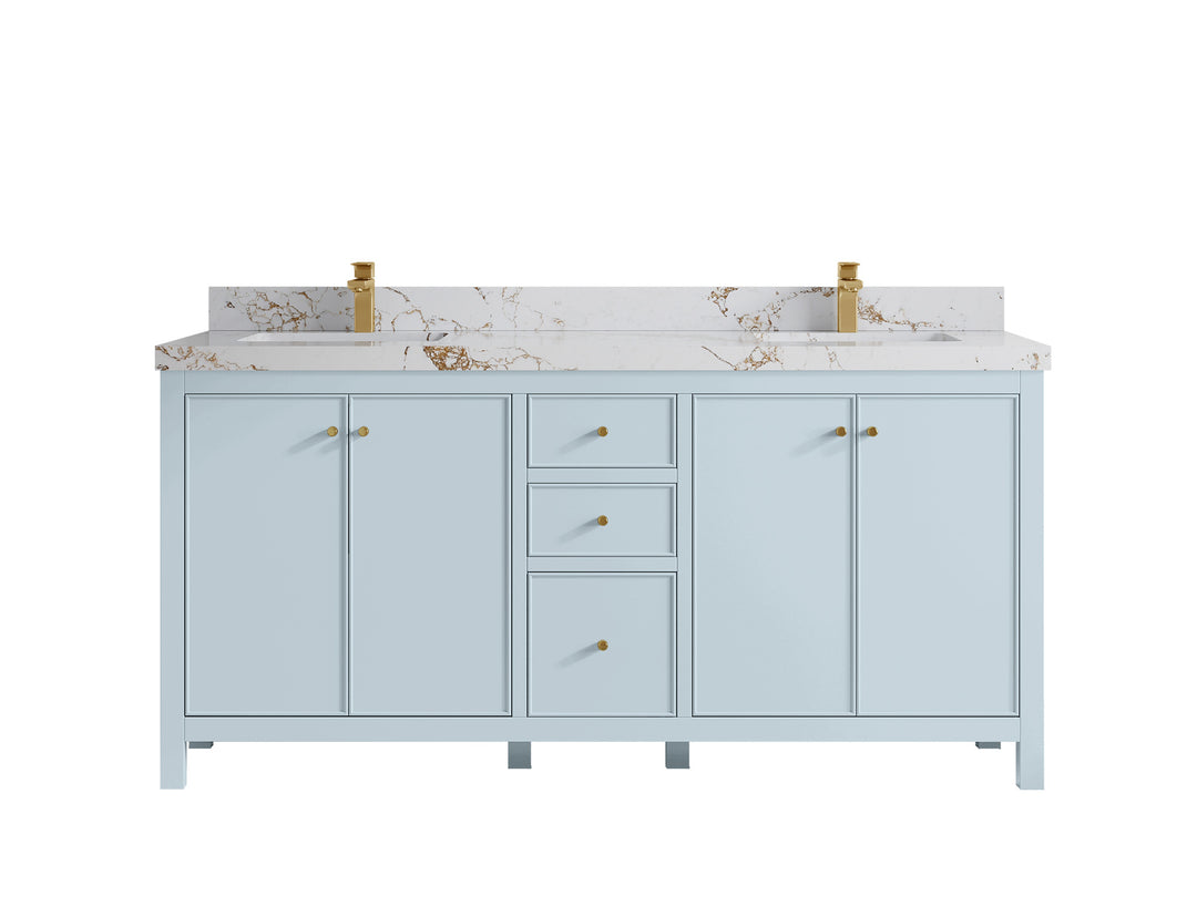 Chicago 72 in. W x 22 in. D Double Sink Bathroom Vanity