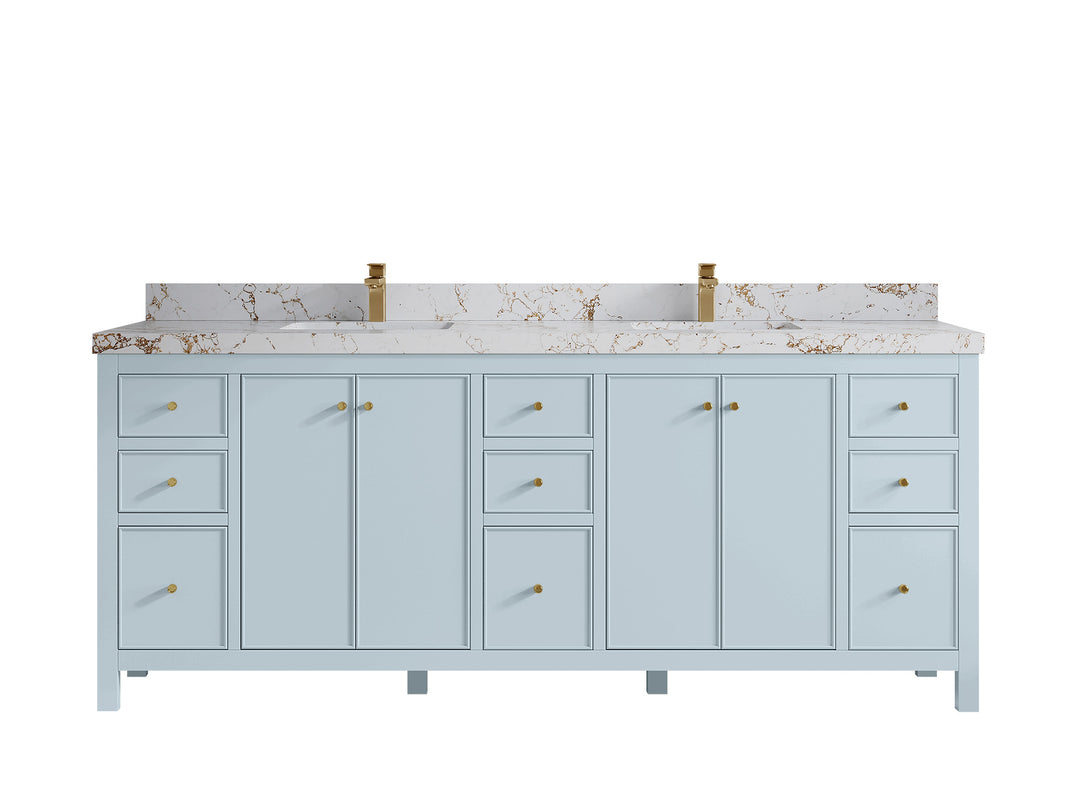 Chicago 84 in. W x 22 in. D Double Sink Bathroom Vanity