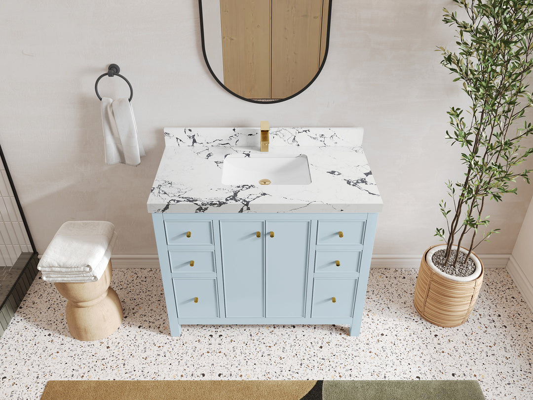 Chicago 42 in. W x 22 in. D Single Sink Bathroom Vanity