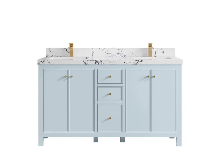 Chicago 60 in. W x 22 in. D Double Sink Bathroom Vanity - photo 41