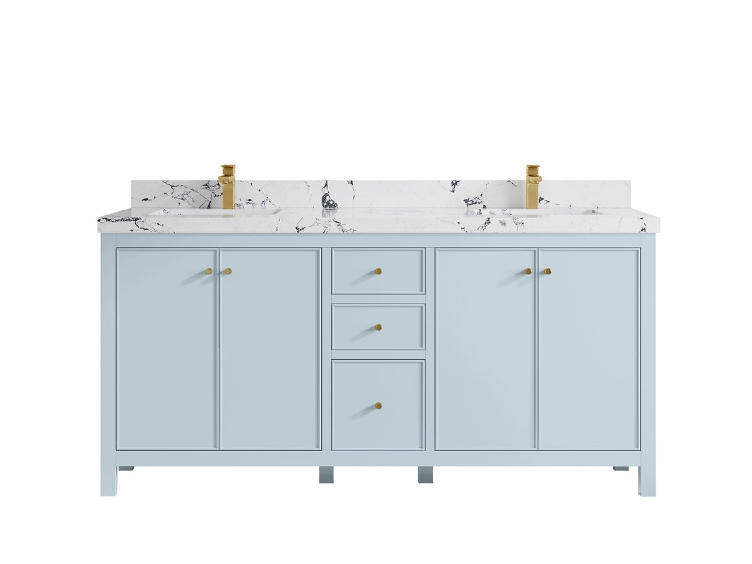 Chicago 72 in. W x 22 in. D Double Sink Bathroom Vanity