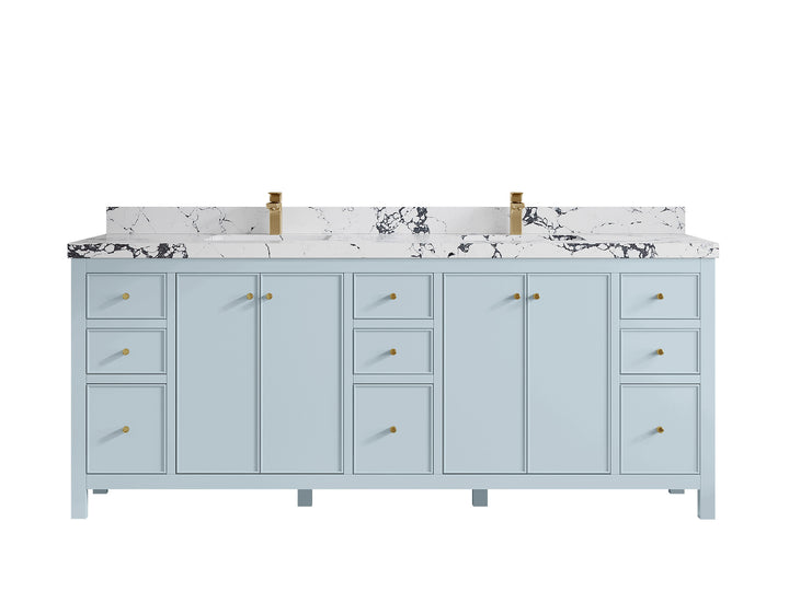 Chicago 84 in. W x 22 in. D Double Sink Bathroom Vanity - photo 39