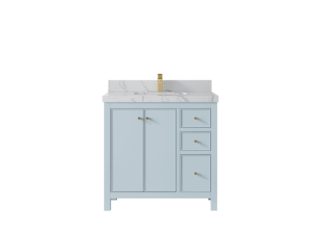 Chicago 36 in. W x 22 in. D Center Sink Bathroom Vanity