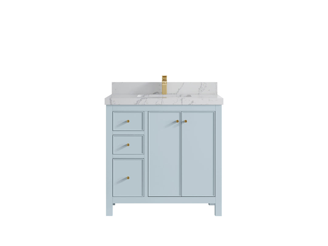 Chicago 36 in. W x 22 in. D Center Sink Bathroom Vanity