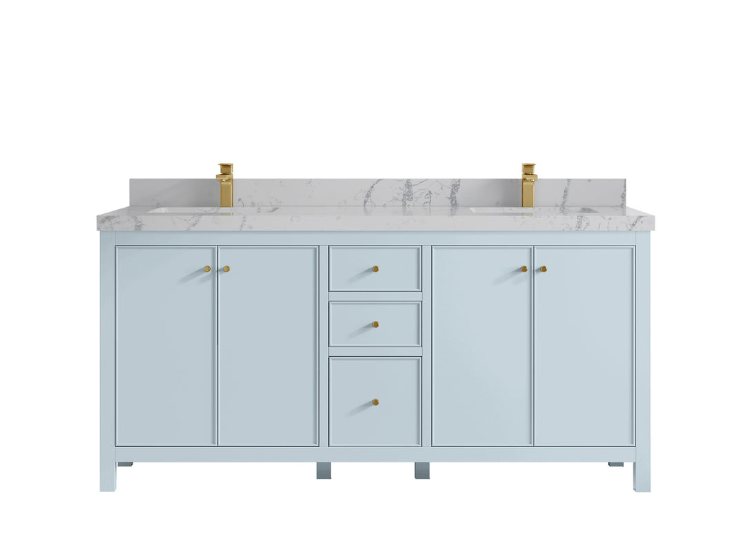 Chicago 72 in. W x 22 in. D Double Sink Bathroom Vanity
