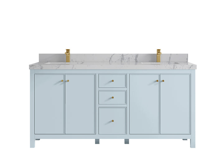 Chicago 72 in. W x 22 in. D Double Sink Bathroom Vanity - photo 43