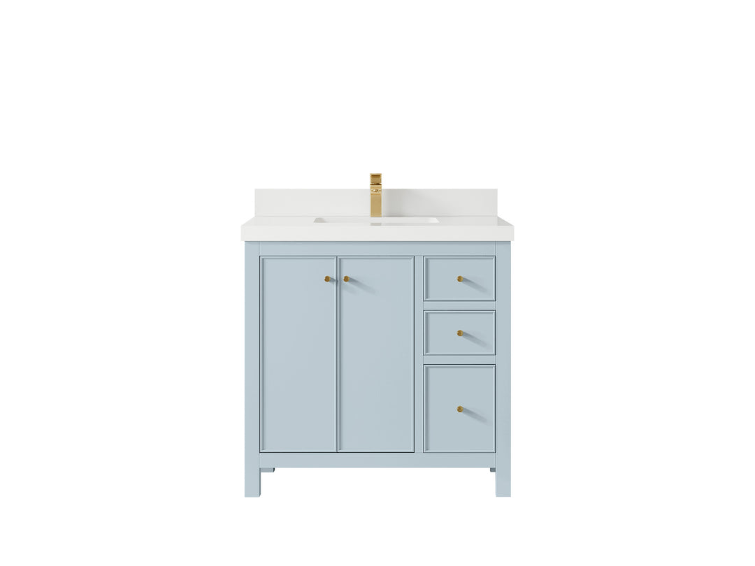 Chicago 36 in. W x 22 in. D Center Sink Bathroom Vanity
