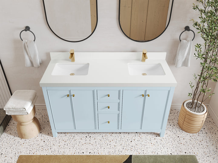 Chicago 60 in. W x 22 in. D Double Sink Bathroom Vanity - photo 44