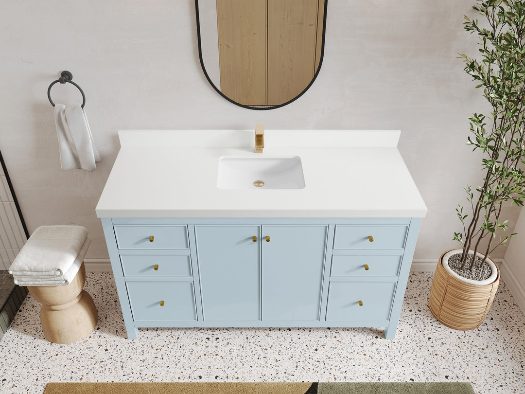Chicago 60 in. W x 22 in. D Single Sink Bathroom Vanity