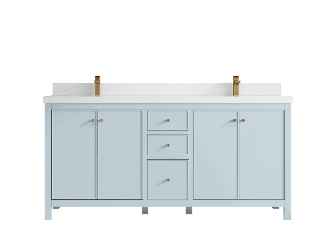 Chicago 72 in. W x 22 in. D Double Sink Bathroom Vanity