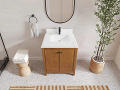 Chicago Veneer Teak 30 in. W x 22 in. D Single Sink Bathroom Vanity - photo 15