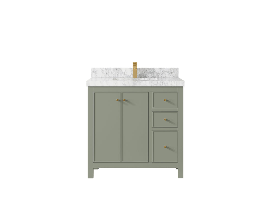 Chicago 36 in. W x 22 in. D Center Sink Bathroom Vanity