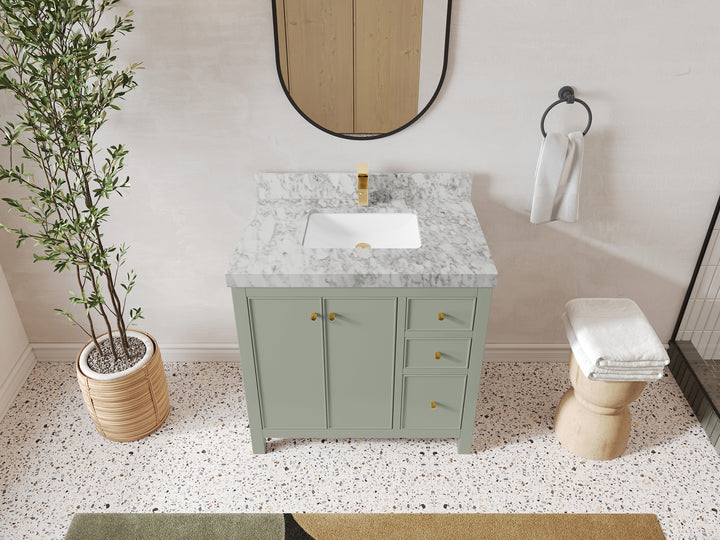 Chicago 36 in. W x 22 in. D Center Sink Bathroom Vanity - photo 10