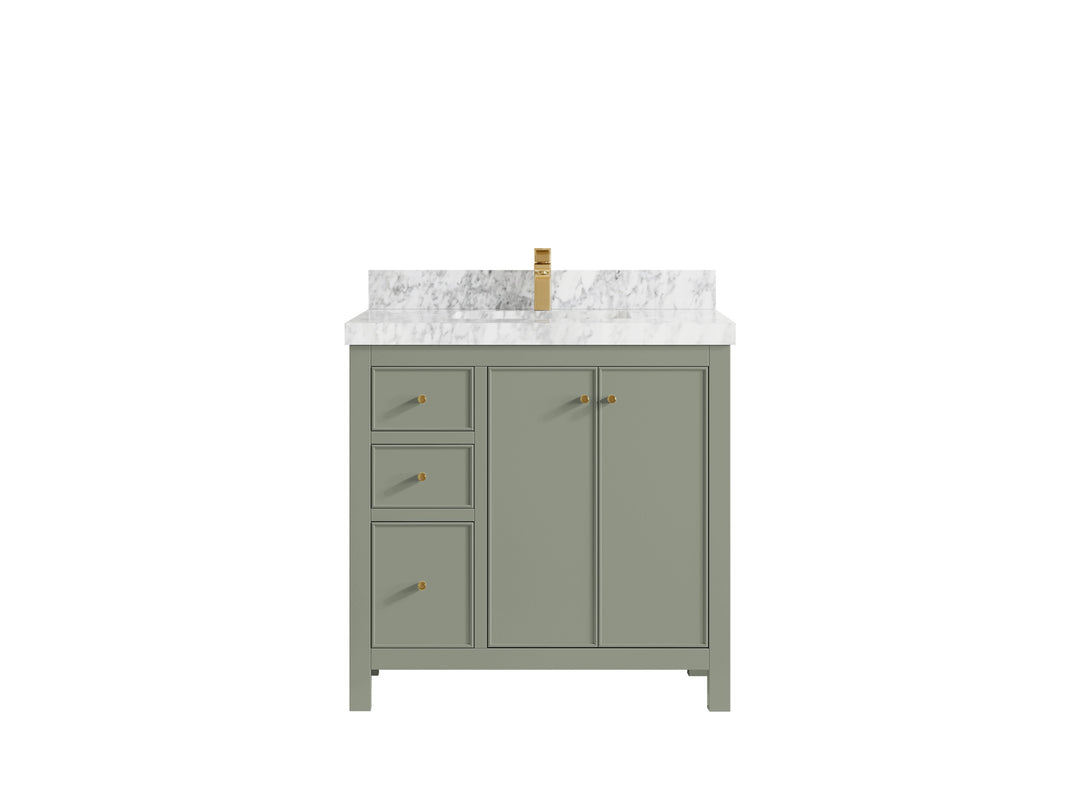 Chicago 36 in. W x 22 in. D Center Sink Bathroom Vanity