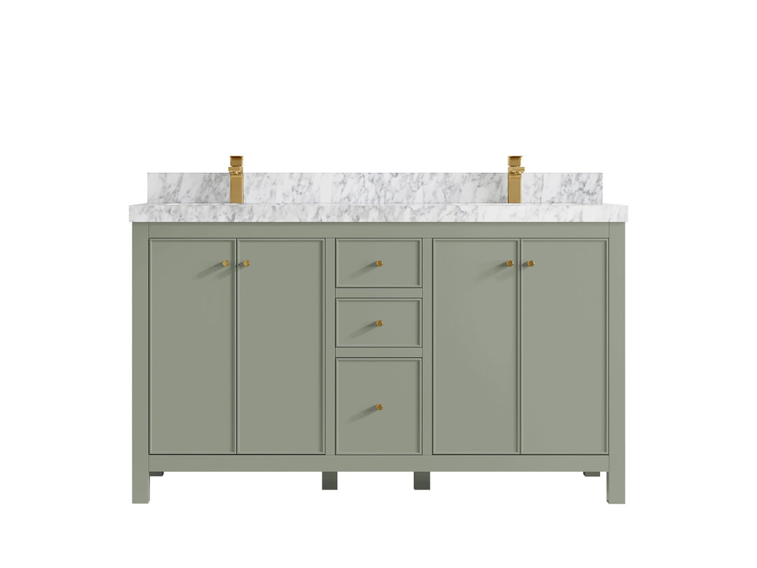Chicago 60 in. W x 22 in. D Double Sink Bathroom Vanity