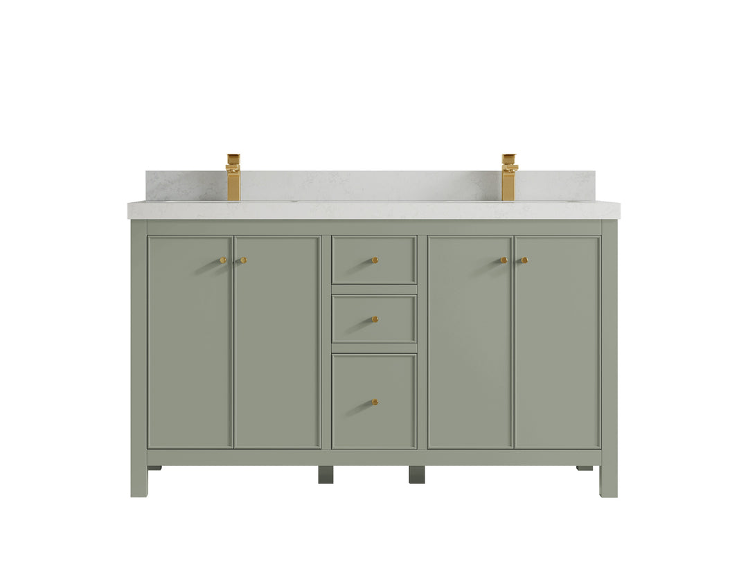 Chicago 60 in. W x 22 in. D Double Sink Bathroom Vanity