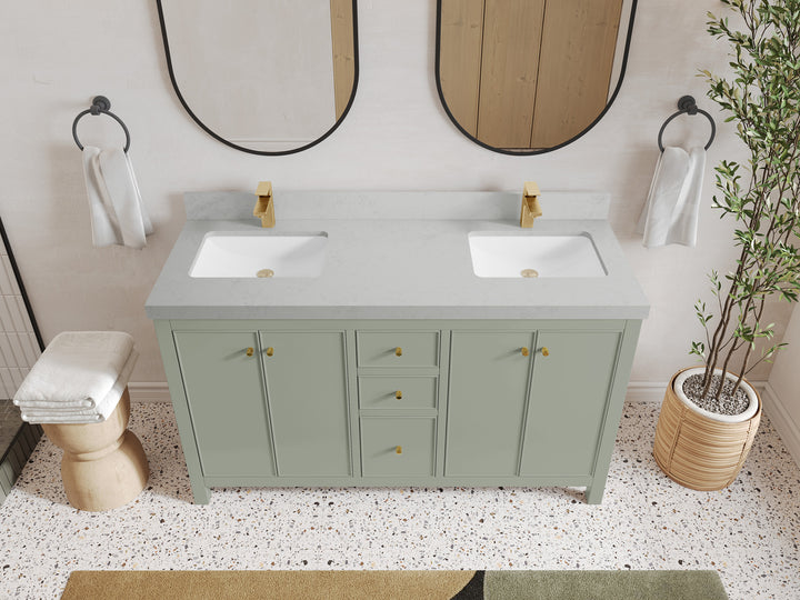 Chicago 60 in. W x 22 in. D Double Sink Bathroom Vanity - photo 12