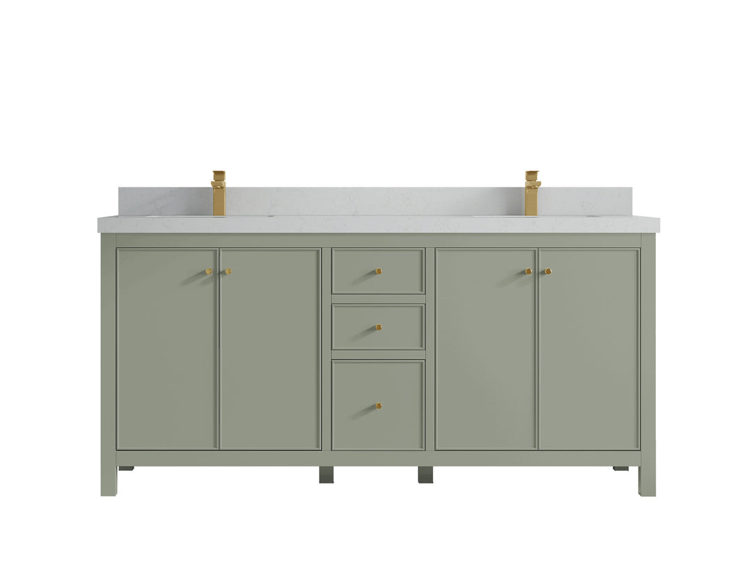 Chicago 72 in. W x 22 in. D Double Sink Bathroom Vanity