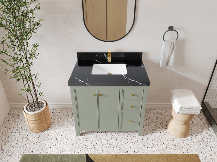 Chicago 36 in. W x 22 in. D Center Sink Bathroom Vanity - photo 8