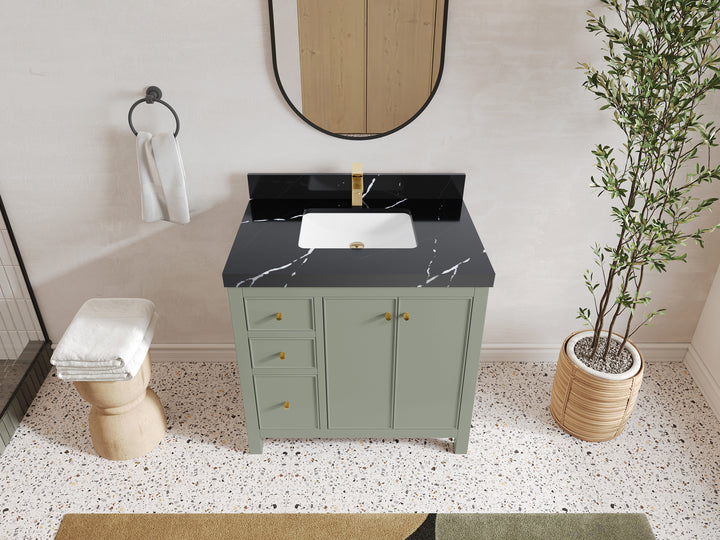 Chicago 36 in. W x 22 in. D Center Sink Bathroom Vanity - photo 8