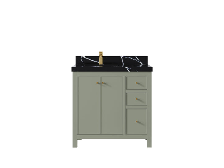 Chicago 36 in. W x 22 in. D Left Offset Sink Bathroom Vanity - photo 9